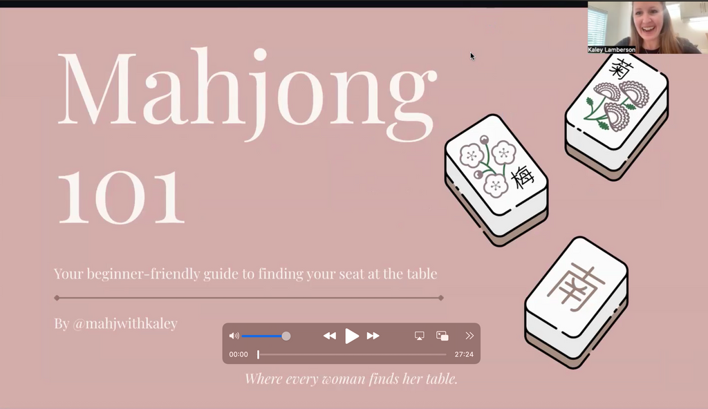 Mahjong 101: Beginner Recorded Course, American Mahjong