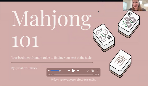 Mahjong 101: Beginner Recorded Course, American Mahjong