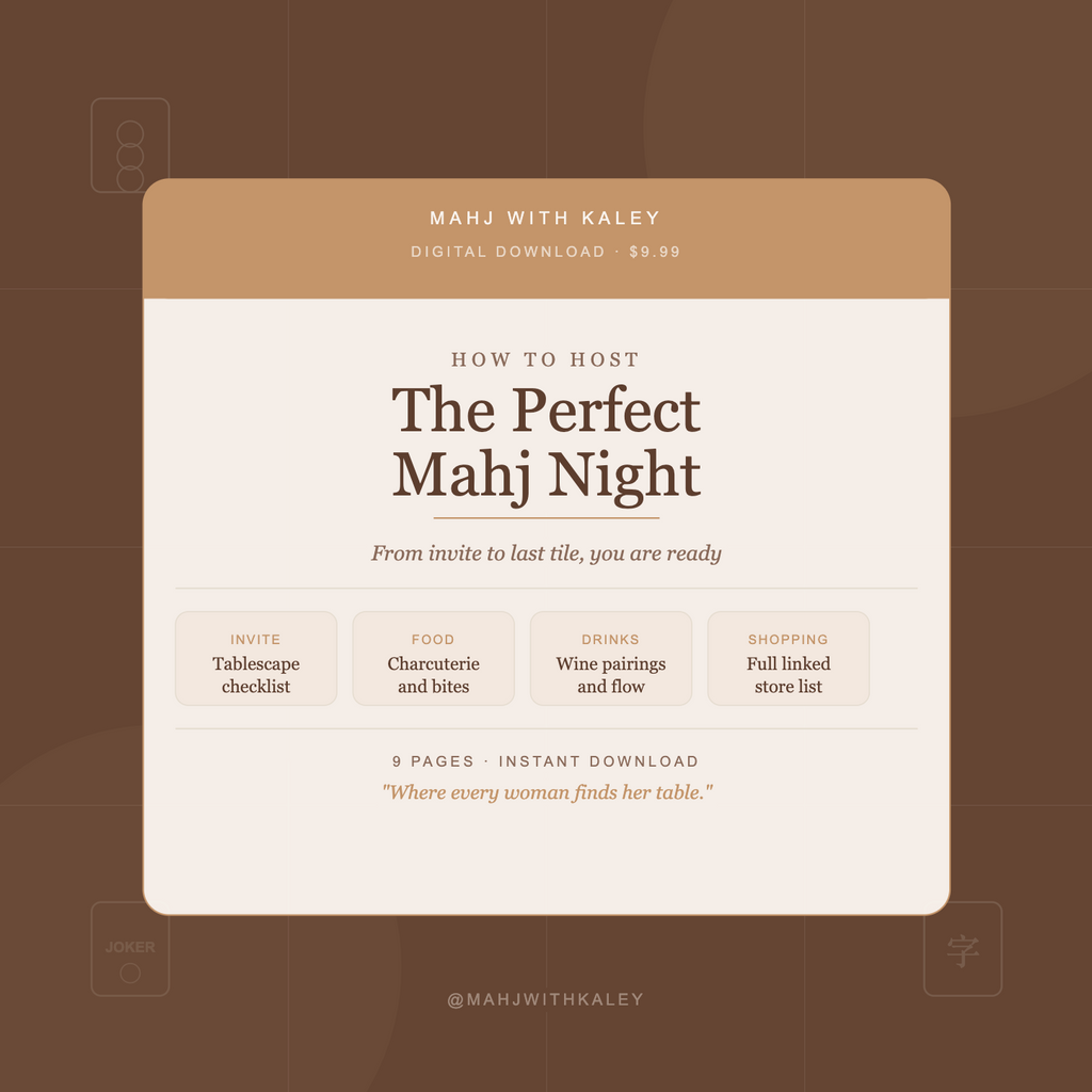 Mahj Hostess Guide | Beginner Mahjong Party Planning Printable (Digital Download)
