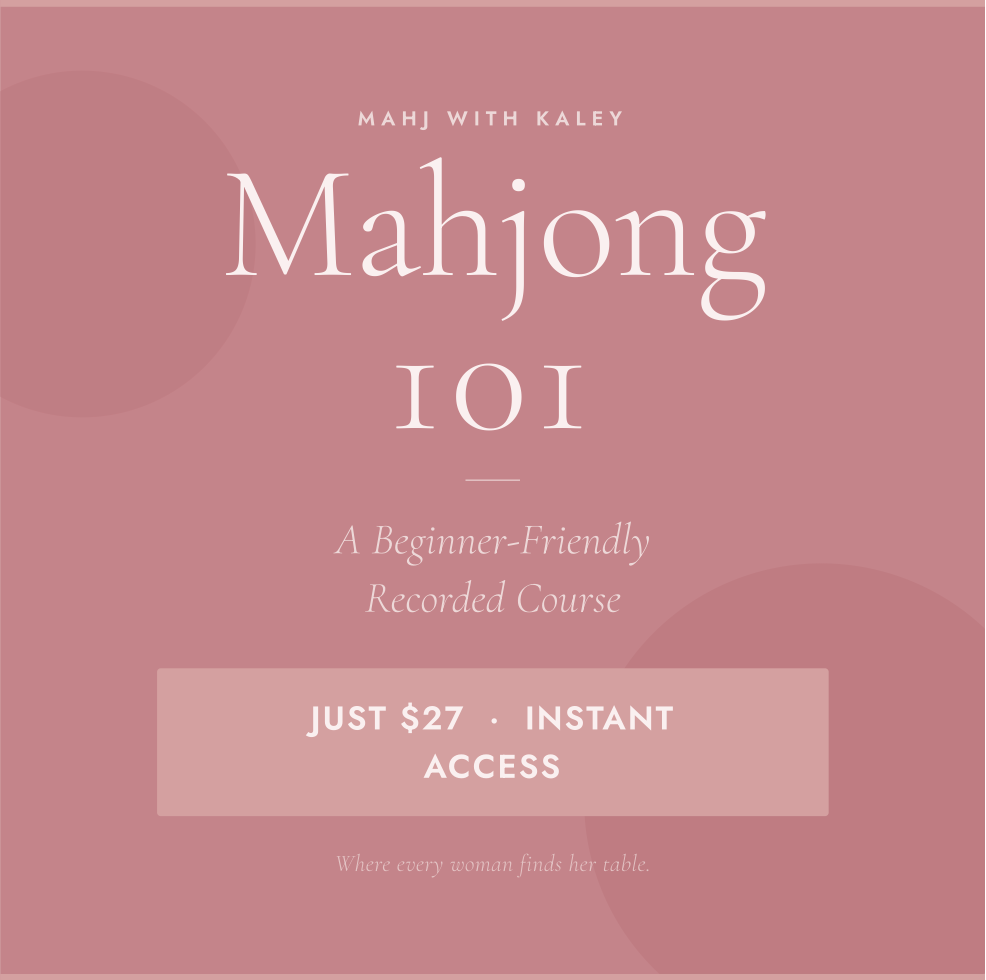Mahjong 101: Beginner Recorded Course, American Mahjong